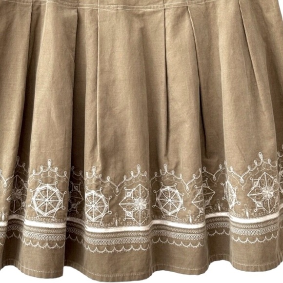 Loft Ann Taylor Corduroy Embroidered Skirt - Picture 1 of 5